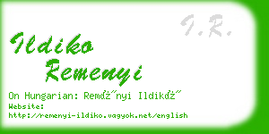 ildiko remenyi business card